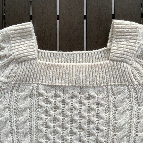 MISS SELFRIDGE CROPPED SQUARE NECK CABLE KNIT SWEATER!! - Picture 6 of 14